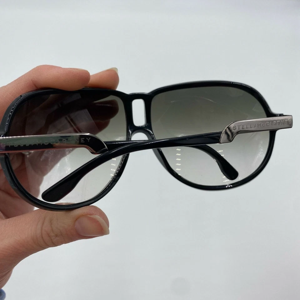 Gafas de sol Stella McCartney SM4008 marcos de metal/plástico negro, hechas en Italia Foto 4 de 4