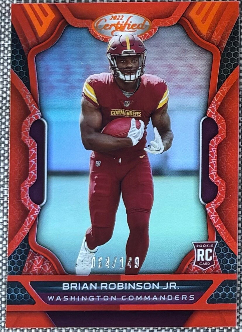 🔥2022 Panini Certified Rookies Brian Robinson Jr. MIRROR ORANGE #d /149