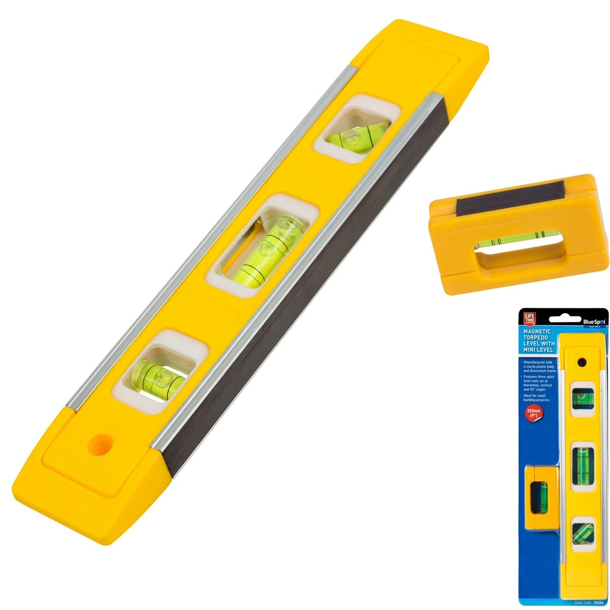 Livella Manuale Magnetica Rettangolare STANLEY Classic 150 Cm 3 Fiale - Foto 7