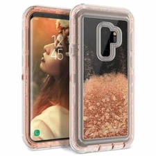 Case For Samsung Galaxy S9/S9 Plus Shockproof Bling Liquid Glitter Case Cover