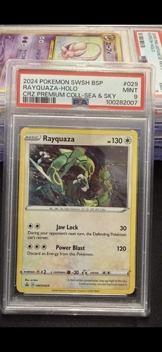 2024 POKEMON SWSH BLACK STAR PROMO #029 RAYQUAZA-HOLO CRZ PREMIUM PSA 10