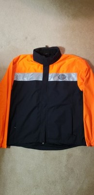 Mens 2XL Harley Davidson Rain Jacket w/reflective accents