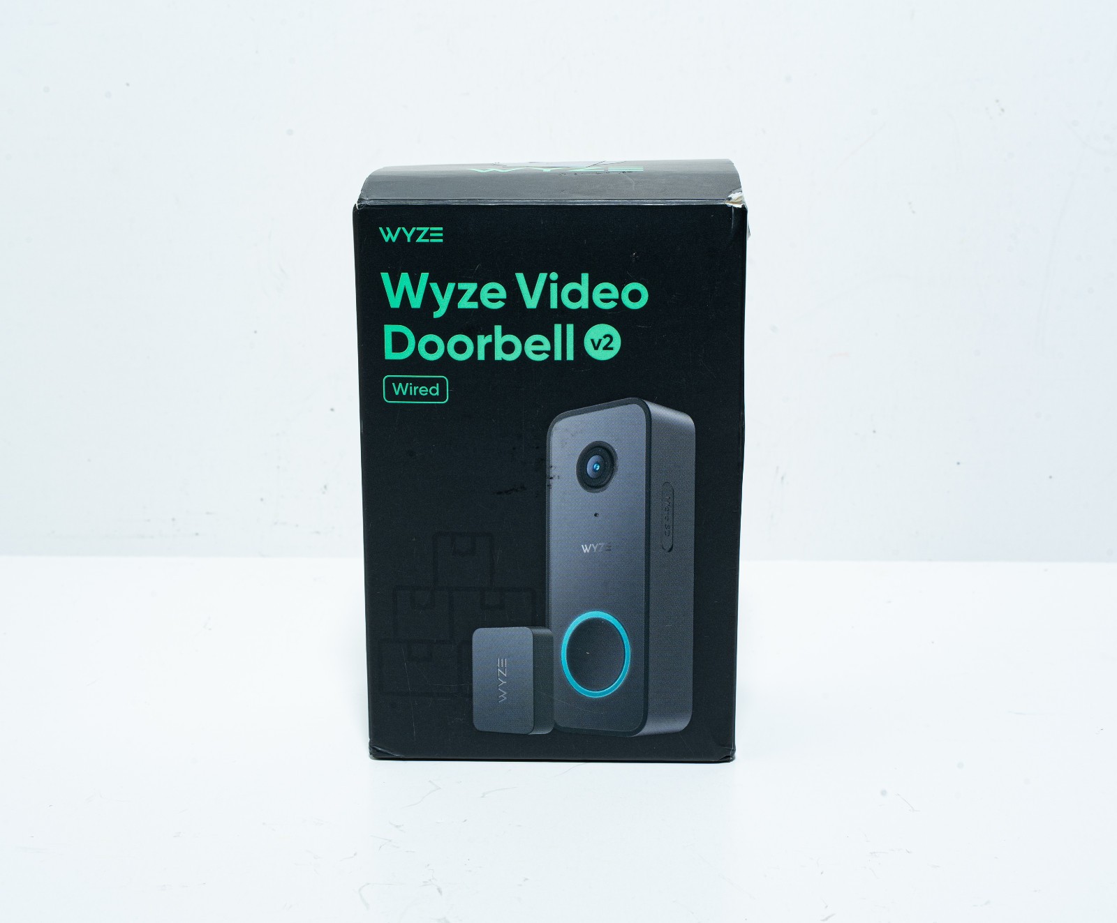 Wyze Video Doorbell v2 Black Wired 2K Resolution Night Vision - tested working