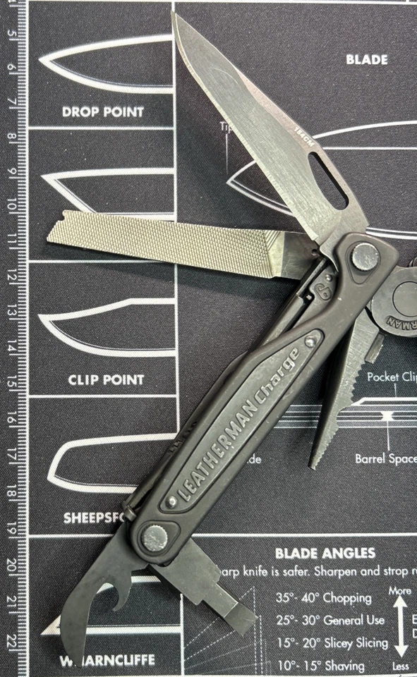 LEATHERMAN CHARGE MULTI TOOL PLIERS KNIFE 154CM BLADE BLACK OXIDE VGUC TOOL ONLY - Image 4 of 4