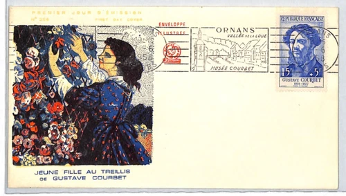 FRANCE Gustave Courbet First Day Cover 1958 FDC {samwells-covers}RF198