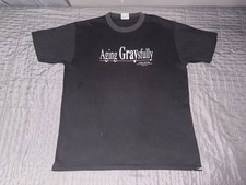 Vintage 90s Aging Graysfully T Shirt—MADE IN USA—Thin Sun Faded Black Large