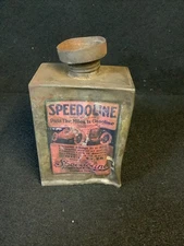 Vintage Speedoline Can 1920s Fuel Additive(sh223)