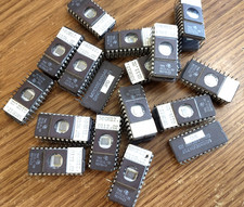 4 TI TMS2532JL-30 2532 UV EPROM ICs Ceramic DIP-24 Programmed NOS 580812 32Kb