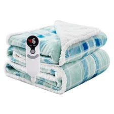 Electric Heated Blanket Full Size 72"x84" - 72x84inches-Full E-mint Green