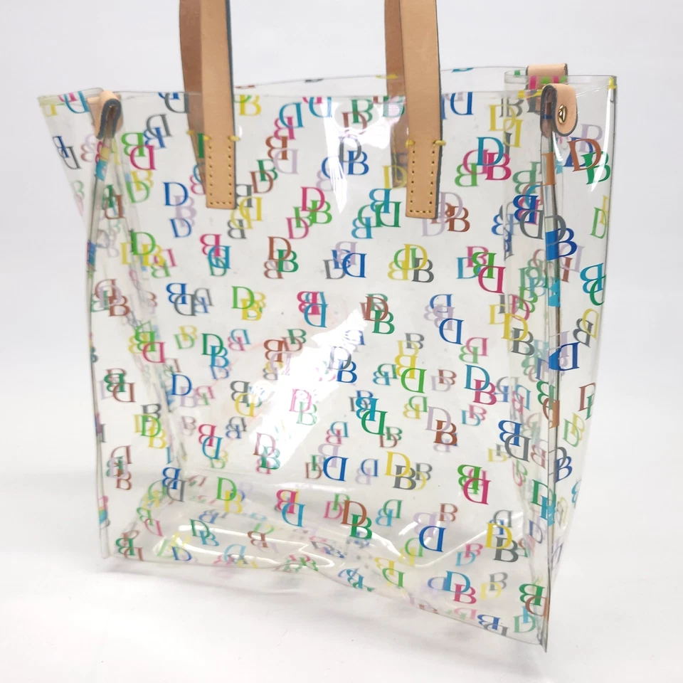 Dooney & Bourke IT Lunch Tote Bag Clear Signature Handbag Purse PVC - Image 3 of 4