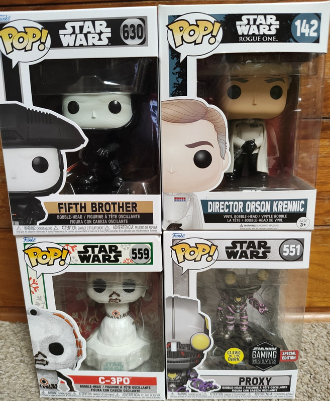 Star Wars Funko Pop Bundle of 4 - Dir Orson Krennic/Fifth Brother/Proxy/C-3PO