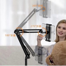Tablet Floor Stand, Height Adjustable Telescopic Cell Phone Holder,Lazy Mount