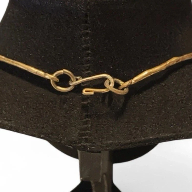 1970-1980s Pal Kepenyes Hamsa Evil Eye Hammered Brutalist Necklace - Image 3 of 4