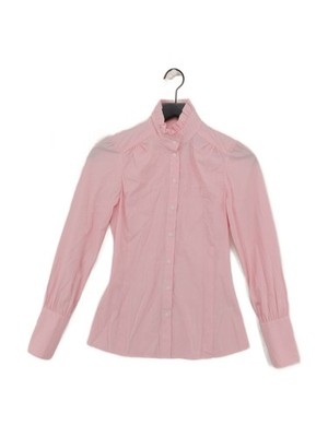 Reiss Damen Shirt UK 6 rosa Baumwolle mit Polyamid, Elasthan Basic