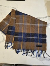 100 Lambs Wool Plaid Scarf Woven In Great Britain