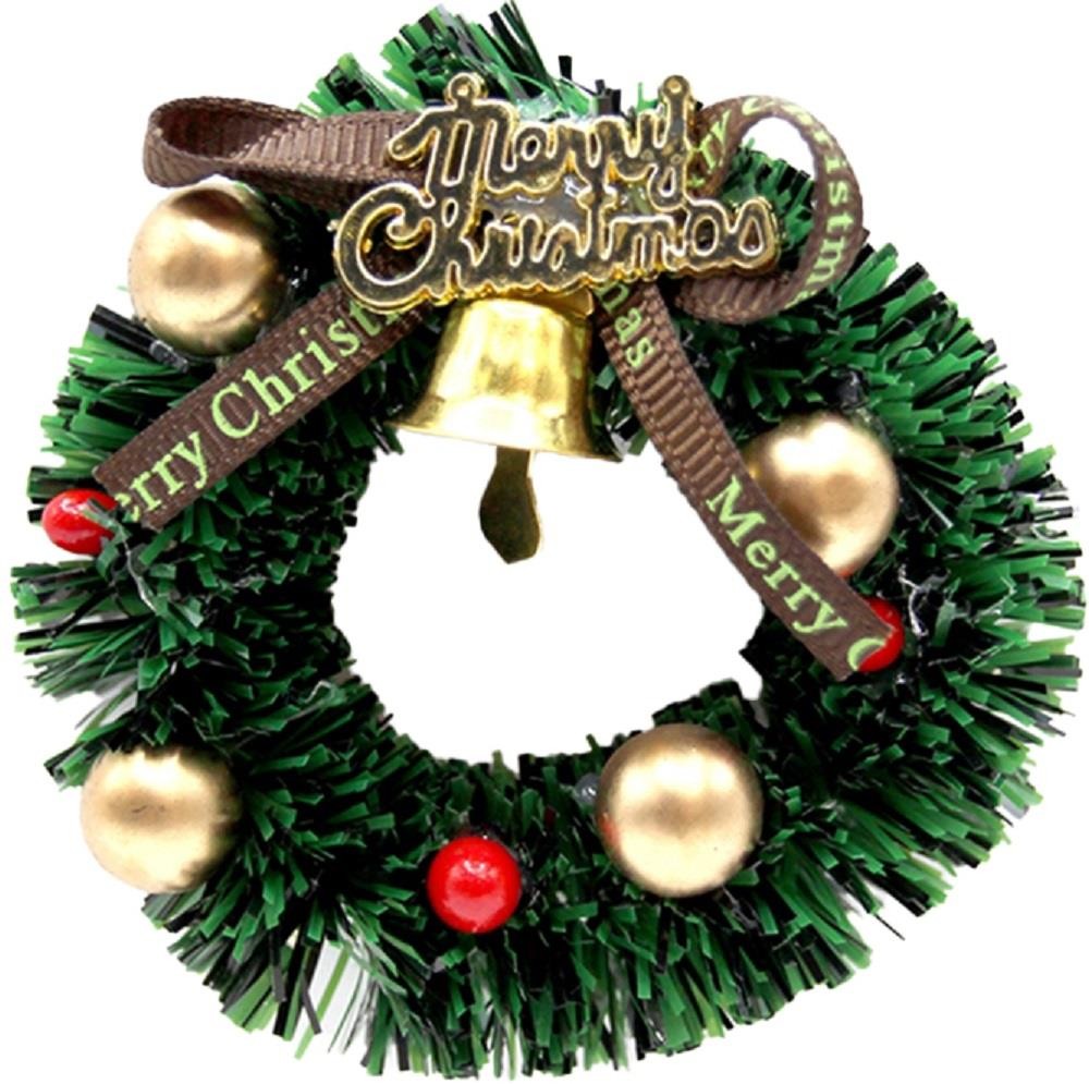 Dolls House Large Decorated Merry Christmas Wreath Miniature Door Accessory 1:12
