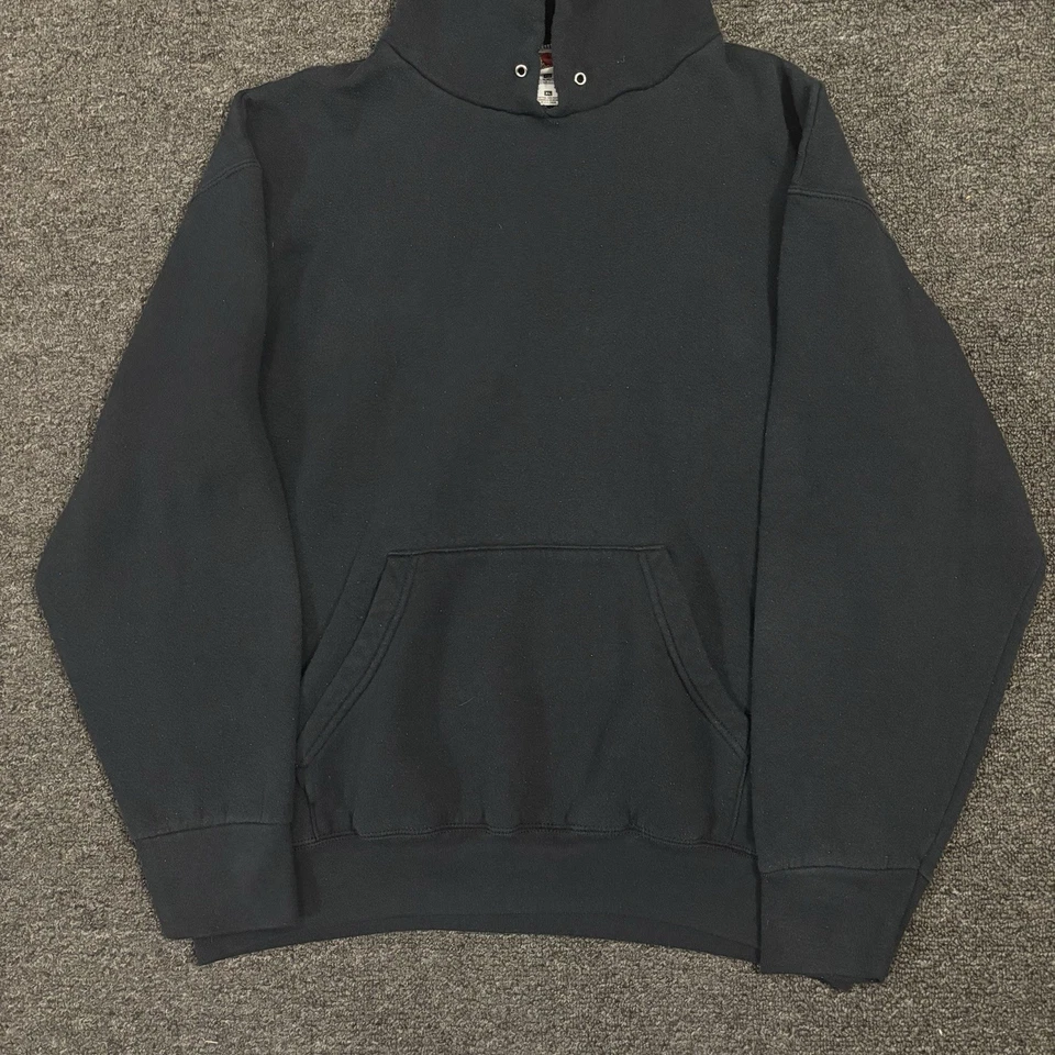 Sudadera con Capucha Vintage en Blanco Fruit Of The Loom Talla XL/L 90s Russell Desteñida Foto 4 de 4