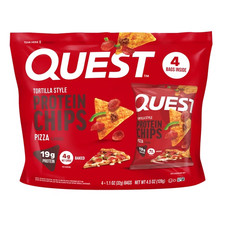 Quest Tortilla Style Protein Chips, 19G Protein,Baked,Pizza Flavor,1.1Oz Bags...