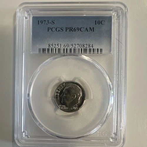 1973-S Roosevelt Dime PCGS PR69CAM Silver Proof San Francisco 10C