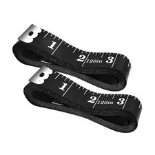 GDMINLO 2 Pack Sewing Tape Measure120Inch/300cmDouble-Scale Soft BLACK
