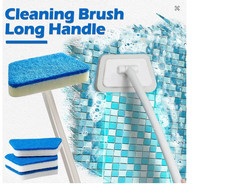 Bathroom Sponge Cleaning Brush Multi-Functional Tool Long Handle Removable House