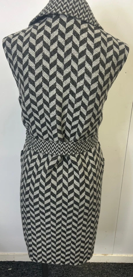 Abrigo Max Mara Espiga Patrón Reversible Lana Sin Mangas, Talla S - #1008 Foto 2 de 4