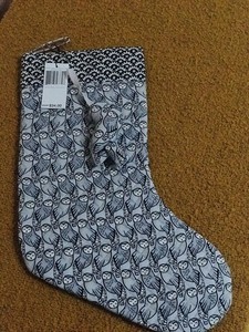 VERA BRADLEY  Holiday Christmas Stocking & OWL Ornament Set Owls Pattern  NWT