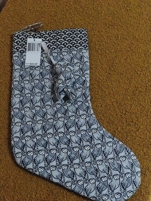 VERA BRADLEY  Holiday Christmas Stocking & OWL Ornament Set Owls Pattern  NWT