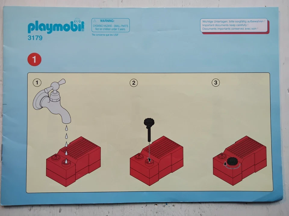 Playmobil Bauanleitung A5 , 3179 Feuerwehr Löschausrüstung - Bild 1 von 1
