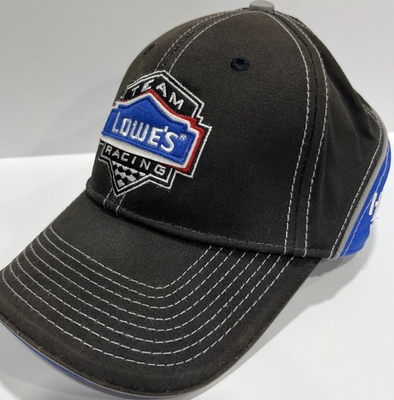 #ad NASCAR Jimmie Johnson #48 Team Lowes Black Pit Hat Adjustable Cap Signed $13.99
