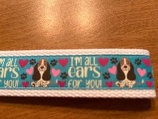 Basset hound  I  m All Ears for You   Cotton Webbing Keychain, Keyfob, Wristlet