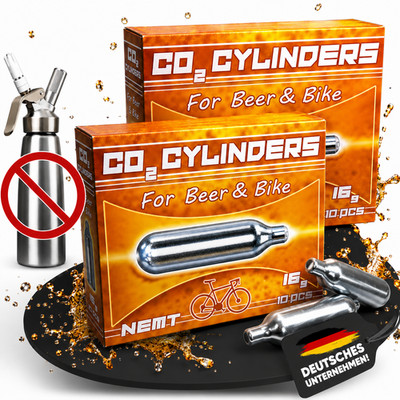 20 x Nemt Bierkapseln Co2 16g Patronen für Biermaxx, Bierzapfanlage