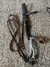 Bridle Dark Oil Western Headstall with Hackamore and Reins