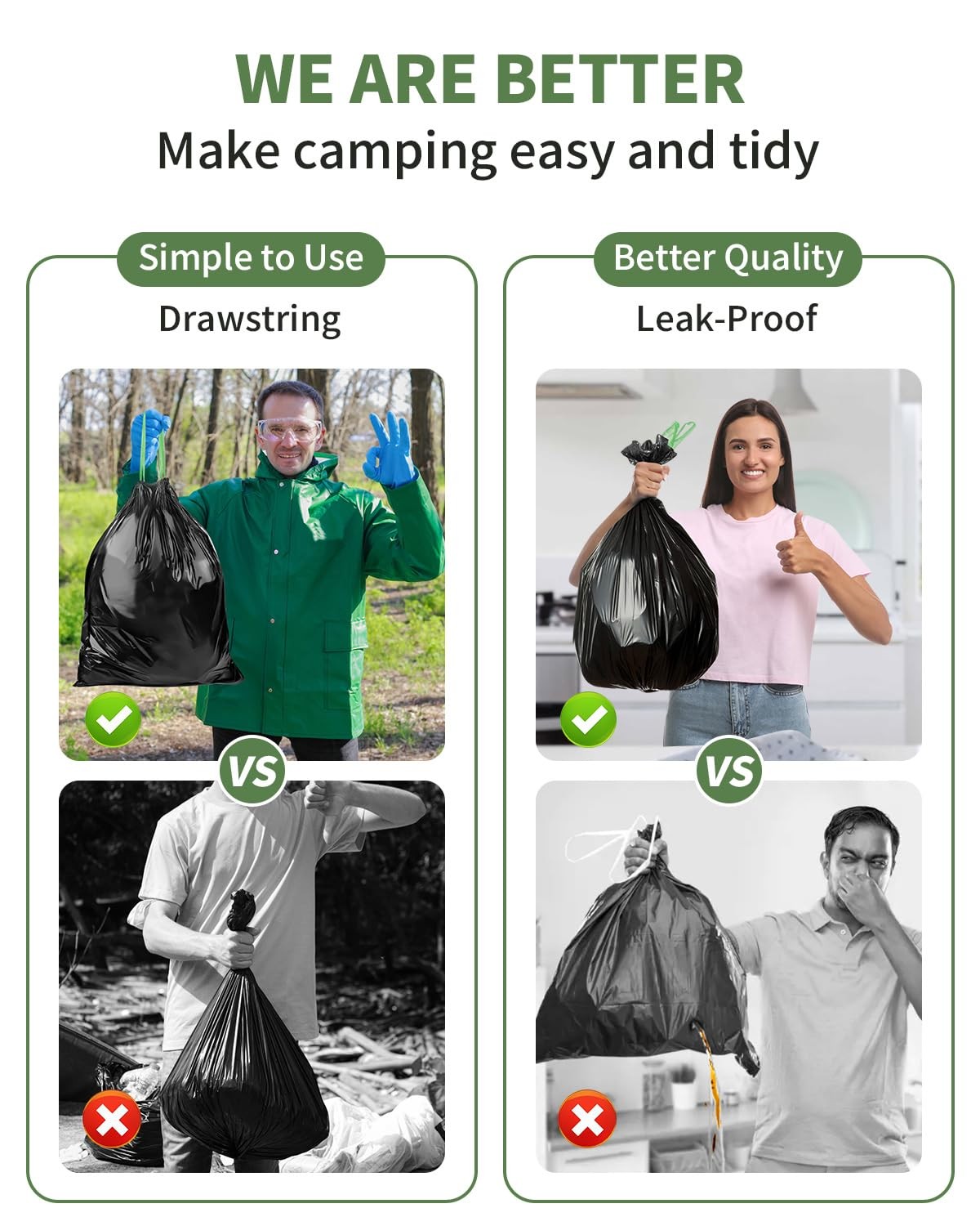 Camping Toilet Bags Poo Gel Set Portable Toilet Bags Camping Toilet Gel Compost