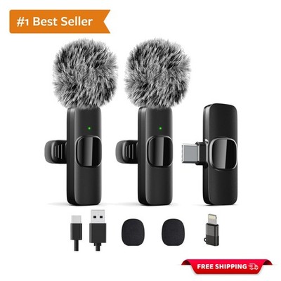 Omnidirectional Wireless Microphone with Accessories Kit - Type-C Compatible