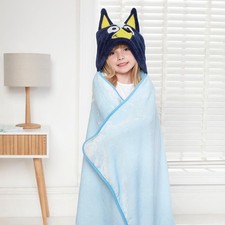 Bluey Blanket Hooded Fleece Pockets Dog Shaped Blue Soft Boys Girls 132x70cm
