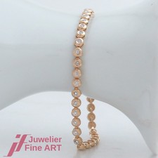 Brillant-Tennis-Armband mit 39 Brillanten mit ges. ca. 0,78ct - 14K/585 Gelbgold