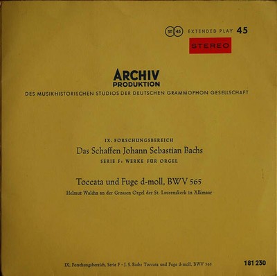 Johann Sebastian Bach - Helmut Walcha - Toccata Und Fuge D-Moll,