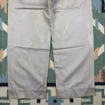 Vintage 50s Sears Hercules Army Twill Chino Pants Sanforized 32x31