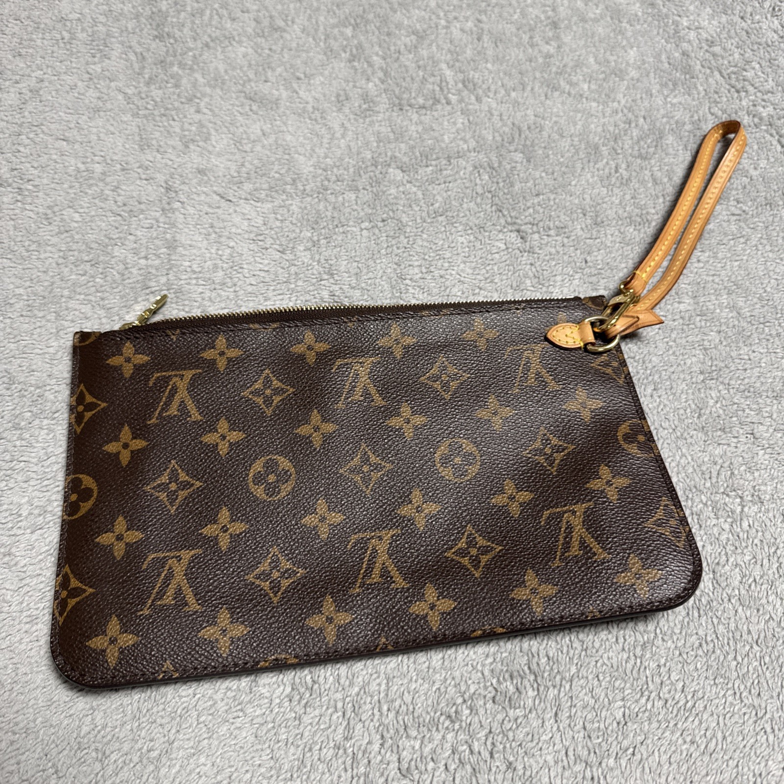 Louis Vuitton Wristlet Monogram Canvas Brown