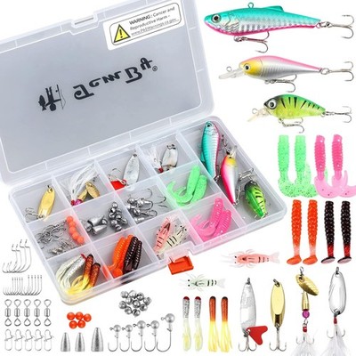 Freshwater Fishing Lures and Tackle Kit for Trout and Bass Angling