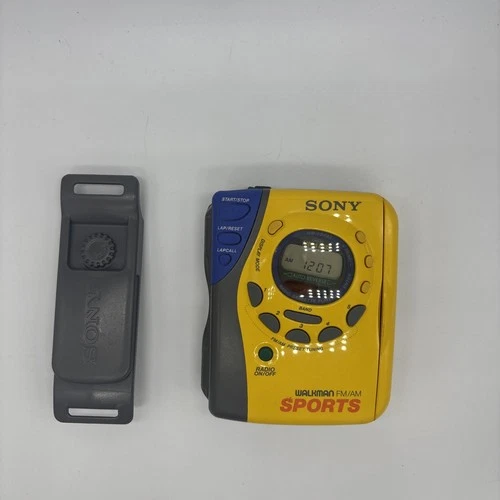 Vintage Sony Walkman Sports AM/FM Radio Cassette Player WM-FS493 TESTED WORKING