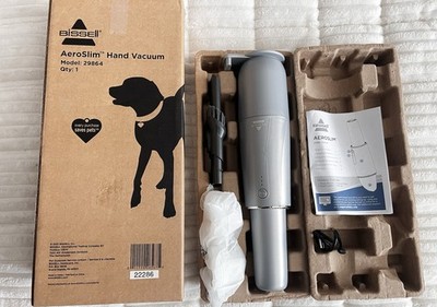 Bissell AeroSlim Cordless Hand Vac with Extra Filter Model 29864 Silver NEW