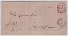 Baden Nr. 18 EF Briefteil mit K2 DONAUESCHINGEN 163