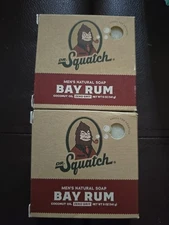 2 Pc Dr. Squatch Men's Natural Soap Bay Rum, 5 oz (J52)