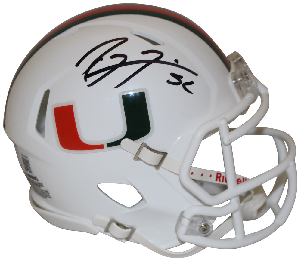 Ray Lewis Autographed Signed Miami Hurricanes Speed Mini Helmet Beckett 