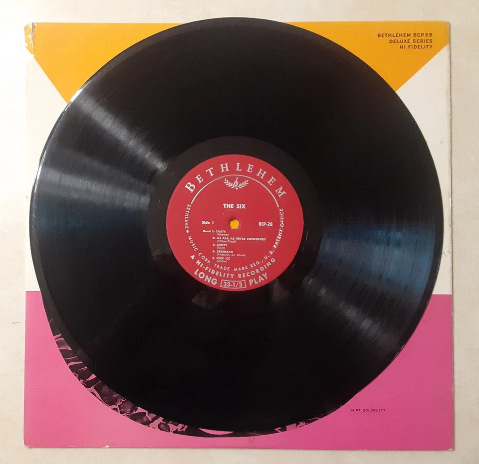 The Six Vinyl LP Cool Jazz Bop Album RARE Bethlehem Records 1955 1950s VG/VG Foto 3 de 4