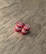 Schwinn Star Quality Repop Red Bike Schrader Valve Caps Aluminum