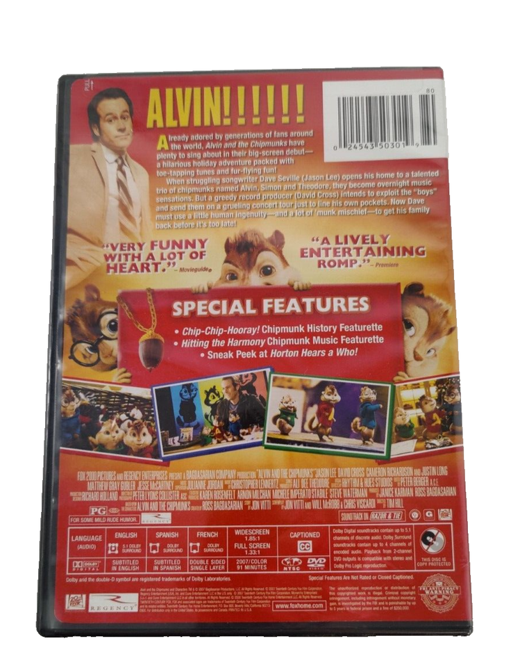 Alvin and the Chipmunks (Get your Squeak On) DVD | eBay