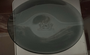 Black Philip Morris Glass Tray 8.25 X 6.25